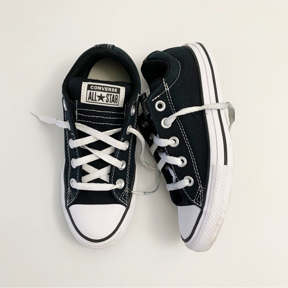 Converse CTAS Black Padded Tongue Kid's Sneakers ~ 2